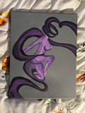The woman in purple